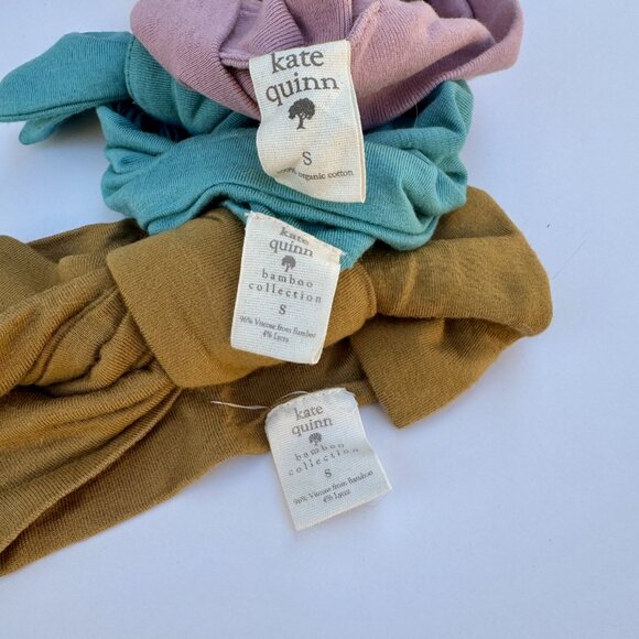 Kate Quinn Head Bow Set | Jersey & Bamboo Knit, 3-Pack | Teal, Mauve & Olive | S - Picture 5 of 6